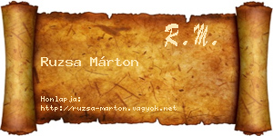 Ruzsa Márton névjegykártya